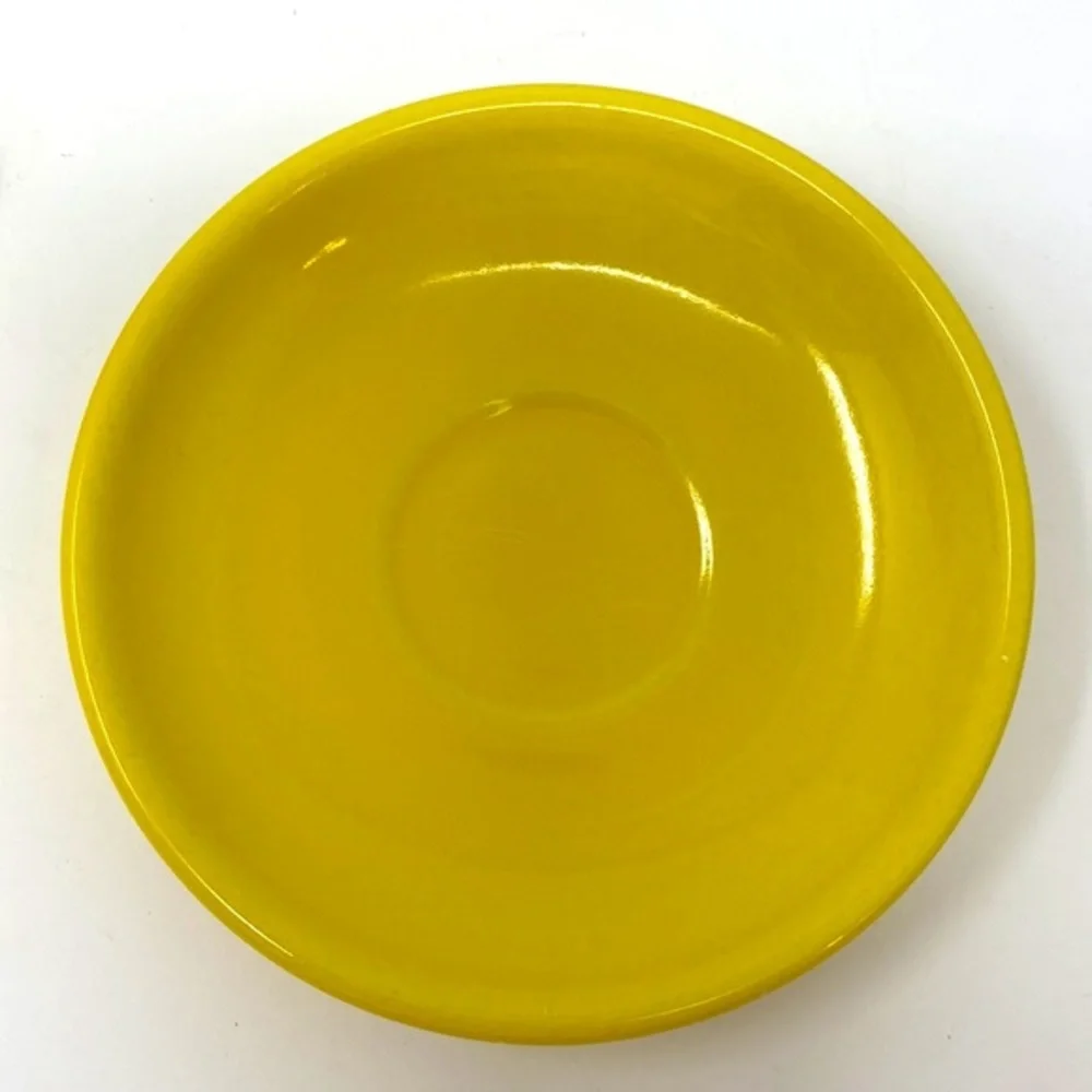 Pier 1 Imports Yellow Stoneware Espresso Cup & Saucer Set